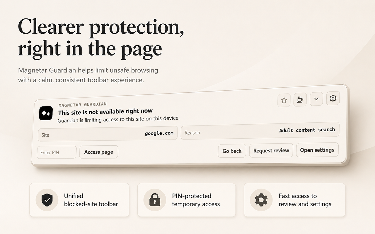 Magnetar Guardian temporary allow access screen