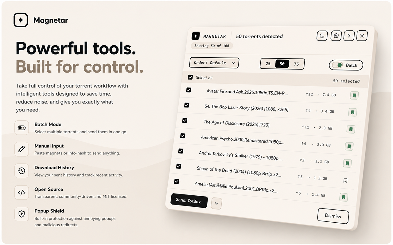 Magnetar batch mode screenshot