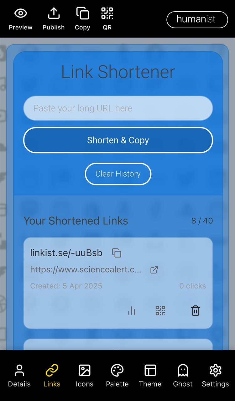 Linkist, theme templates