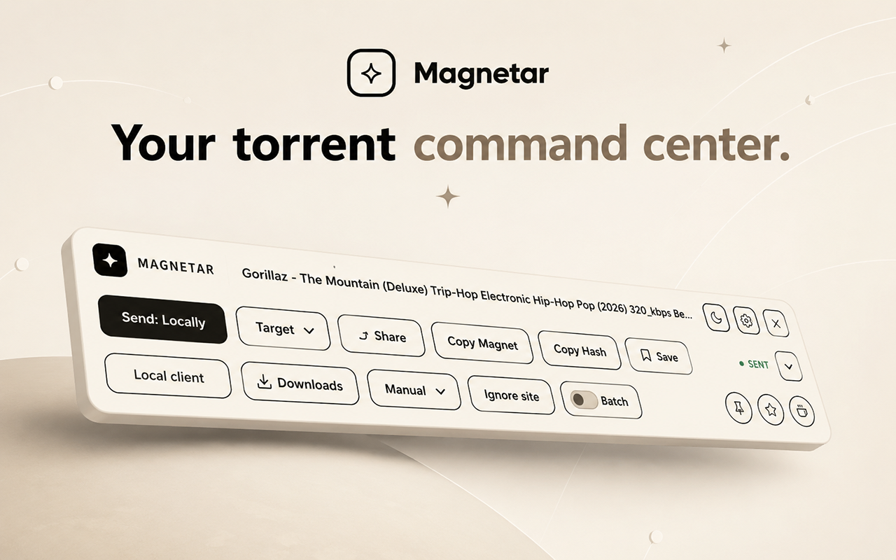 Magnetar toolbar screenshot